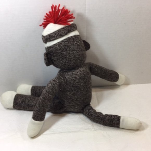 Circo Classic Brown Sock Monkey Plush Stuffed Animal Toy 18" - Picture 4 of 7